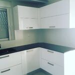 Κουζίνα ακρυλικό λευκό και γκρι
